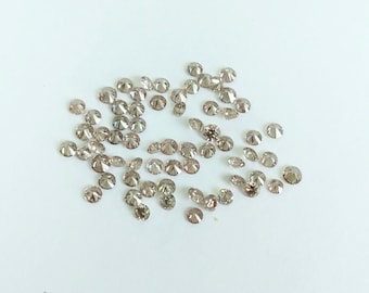 2 MM Naturlig Lös Diamant Rund Ljusbrun Färg Renhet-VS-SI (Vi Tillhandahåller Mestadels VS 1-2)