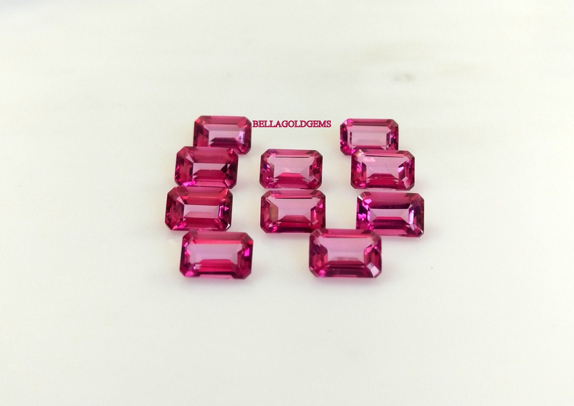 4 x 6 MM AAA 品質のピンク トパーズ八角形ファセットルース宝石