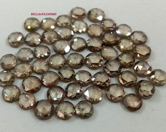 2 MM 天然ルースダイヤモンド ローズカット ブラウンカラー