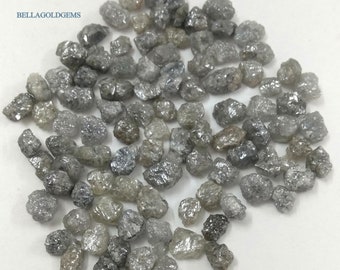 Diamante en bruto irregular: diamantes sueltos blancos/grises de 5-6 mm