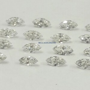 1.5x3 MM Natural White Marquise E-F Color - VS Purity White Diamond Loose image 2