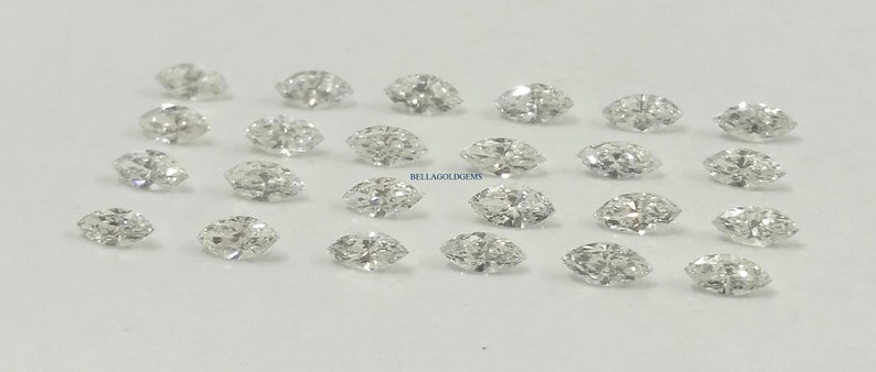 1.5x3 MM Natural White Marquise E-F Color - VS Purity White Diamond Loose image 2