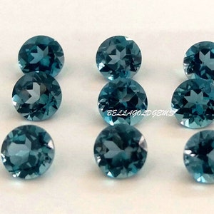 3 mm AAA Quality Natural London Blue Topaz Round Faceted