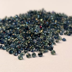 3.20 MM Natural Blue Green Teal Sapphire Loose Gemstone  Brilliant Cut