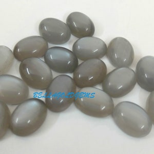 AAA Grey Moonstone Oval Cabochon - 4x6 mm