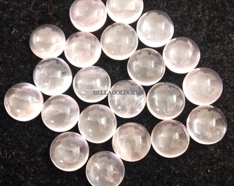 6mm AAA Pink Rose Quartz Round Cabochon