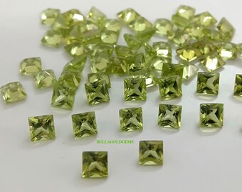 3 x 5 MM AAA天然ペリドットペア：ファセットカットルース