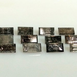 2x4 MM Baguette Cut Salt and Pepper Loose Diamond