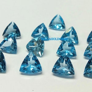 4 MM Swiss Blue Topaz- AAA Quality Natural Swiss Blue Topaz Billion Loose Faceted Gemstone