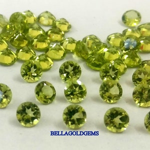 5 MM AAA Quality Natural Peridot Round Loose Faceted Gemstone.