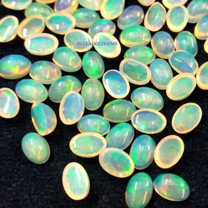 4x5 AAA Ethiopian Opal Oval Cabochon - Top Grade Gemstone