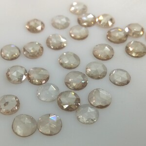Ljusbrun diamant: Rund rosenslipad ädelsten (3,50-3,80 mm) bild 5