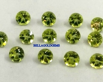 3 x 5 MM AAA天然ペリドットペア：ファセットカットルース