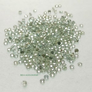 1.5 MM Natural Green Sapphire: Round Faceted Loose Gemstone