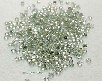 Lot De 5 Saphirs Verts D'Afrique - 4mm à 5mm - 1.94 Carats Total - Traités Par Chauffage - Neuf