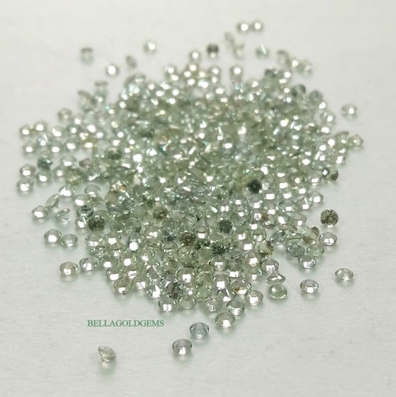 1.5 MM Natural Green Sapphire: Round Faceted Loose Gemstone