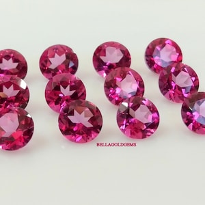 3 MM AAA Qualität Pink Topas Runde facettierte Lose Edelstein.