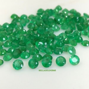 5 MM Natural Emerald Round Cut, Calibrated Emerald Faceted Gemstone  Jewelry