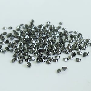 2 MM Natural Black Diamond Round Gems-Black Diamond Brilliant Cut Loose Gemstone
