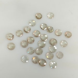 Ljusbrun diamant: Rund rosenslipad ädelsten (3,50-3,80 mm) bild 1