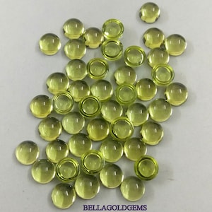 5 mm Natural Peridot Round Cabochon AAA Quality - Peridot Round Cabochon.