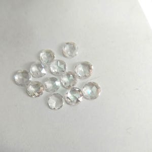 3 MM Natural White Diamond Rose Cut Gems-White Diamond  Loose Gemstone