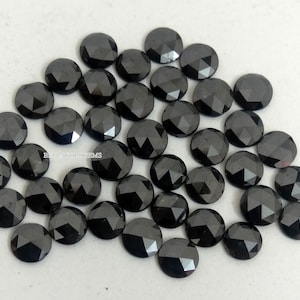 3 MM Natural Black Diamond Rose Cut Gems-Black Diamond  Loose Gemstone