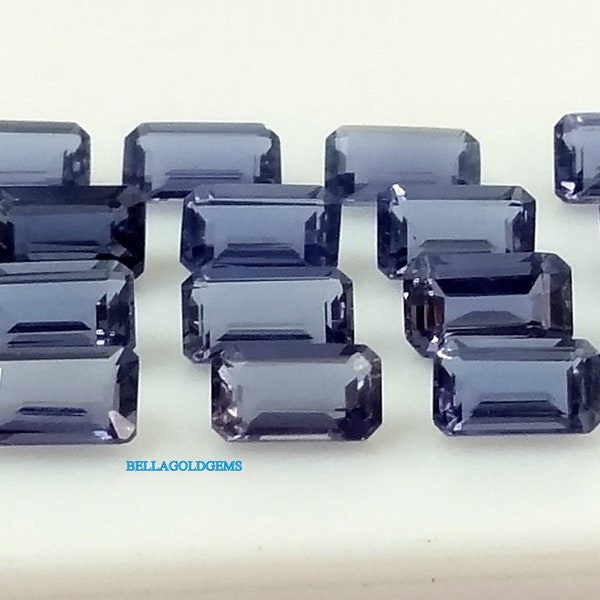 5x7 MM Natural Blue Iolite Octogon Loose Faceted Step Cut Gemstone-100% Natural Gemstone.