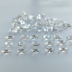 1.5x3 MM AAA Quality Natural White Topaz Marquise Faceted  Loose Gemstone