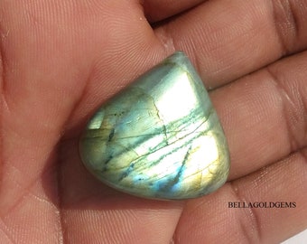 Labradorite Cabochon, pierre précieuse faite à la main de qualité supérieure 100 % Cabochons en pierre lâche naturelle 31x30x8.7 mm