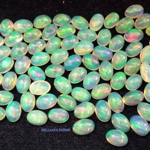 3x5 MM AAA Ethiopian Opal Oval Cabochon - Top Grade Gemstone
