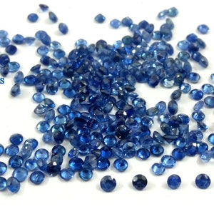 1.5 MM Natural Blue Sapphire Loose Round Diamond Cut Semi Precious Gemstone- Loose Blue Sapphire