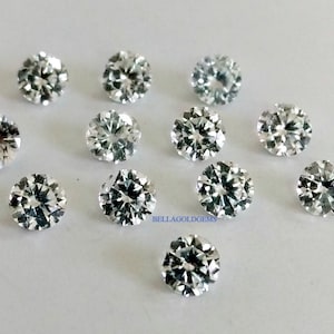 3 MM AAA Natural White Zircon Round Faceted Wholesale Loose Gemstones