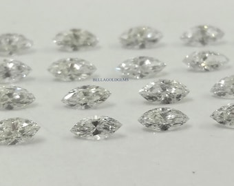 2x4 MM  Natural White E-F Color - VS Purity White Diamond  Loose