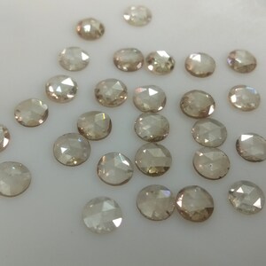 Ljusbrun diamant: Rund rosenslipad ädelsten (3,50-3,80 mm) bild 2