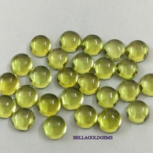 6 MM Natural Peridot Round- Top Quality Loose Cabochon Gemstone-100% Natural Gemstone.