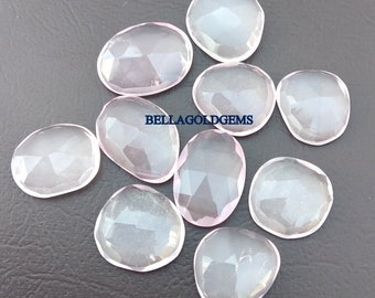 Rose Quartz Slice: Rose Cut Gemstone (10-500 cts)