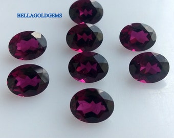 5x7mm Natural Rhodolite Garnet Oval Faceted Loose Gemstone