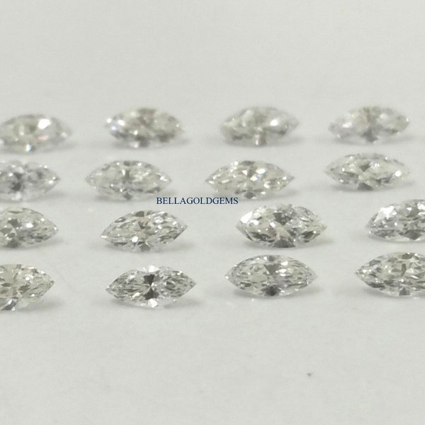 1.5x3 MM  Natural White Marquise E-F Color - VS Purity White Diamond  Loose