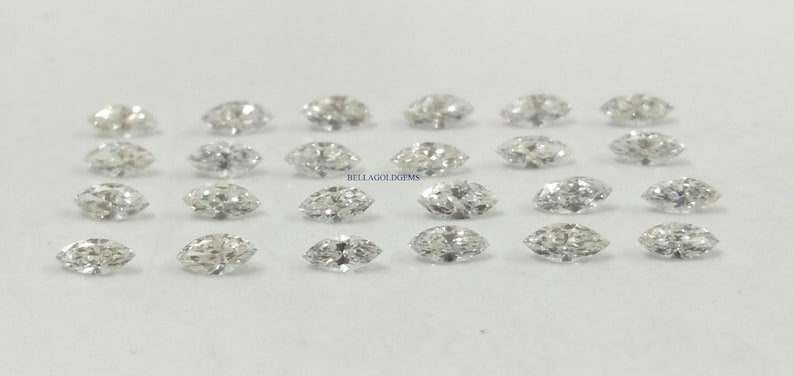 1.5x3 MM Natural White Marquise E-F Color - VS Purity White Diamond Loose image 1
