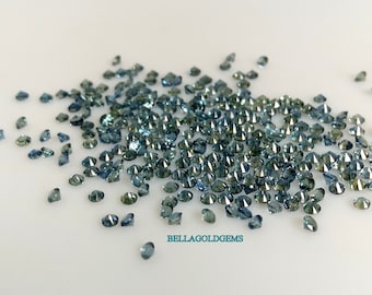 1,80 mm natuurlijke blauwgroene groenblauw saffier losse edelsteen rond briljant geslepen
