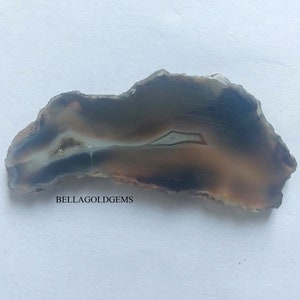 7.85 gm BLACK Druzy Agate Natural Agate Window Druzy  48 x 21 mm