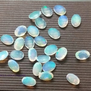 3x4 MM Natural  Ethiopian Opal oval Faceted  - Multi Fire 3x4 mm Opal Faceted