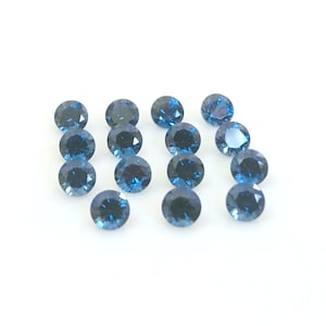 6 MM Lab Created Super Top Quality Round Faceted Blue Sapphire - Lab created Super Top Sapphire