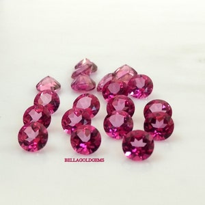 2 MM AAA Quality Pink Topaz Round  Faceted Loose Gemstone.