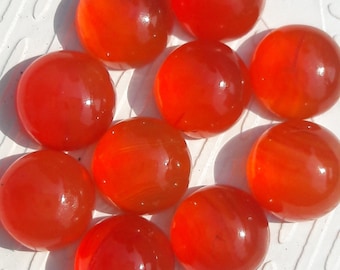 AAA Carnelian Cabochon: 7mm Round Loose Gemstone
