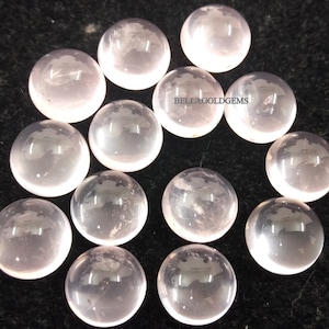 10 MM Rose Quartz Round Cabochons- Natural Good Quality Rose Quartz Round loose Cabochon- Pink Rose Quartz Gemstone