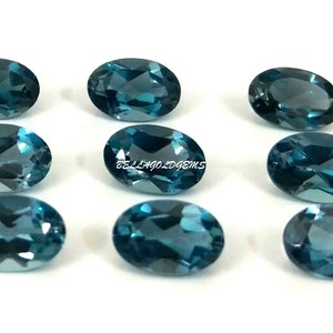 3x5 mm Natural London Blue Topaz Oval Faceted AAA Quality