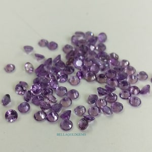 3 mm AAA Qualität Natürlicher Amethyst Runder Loser Facettenschliff Edelstein.