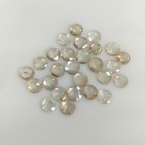 Ljusbrun diamant: Rund rosenslipad ädelsten (3,50-3,80 mm) bild 4